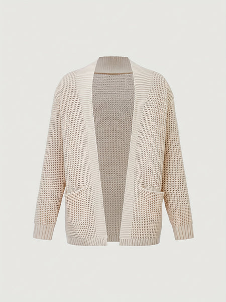 Men'S Casual Long-Sleeved Knitted Cardigan with Pockets in Autumn And Winter New Solid Color Style