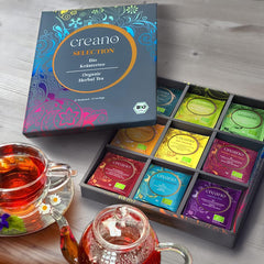Creano Organic Herbal Tea Gift Set - 27 Organic Tea Bags in 9 Different Varieties - Tea Sampler - 54G*