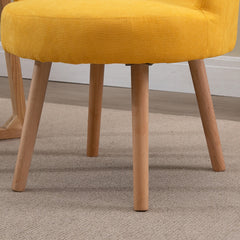 Set of 2 Small Accent Occasional Lounge Sofa, Guest Reception Sofa Chair Office Chair, Tub Chairs Upholstered Fabric with Solid Wood Legs