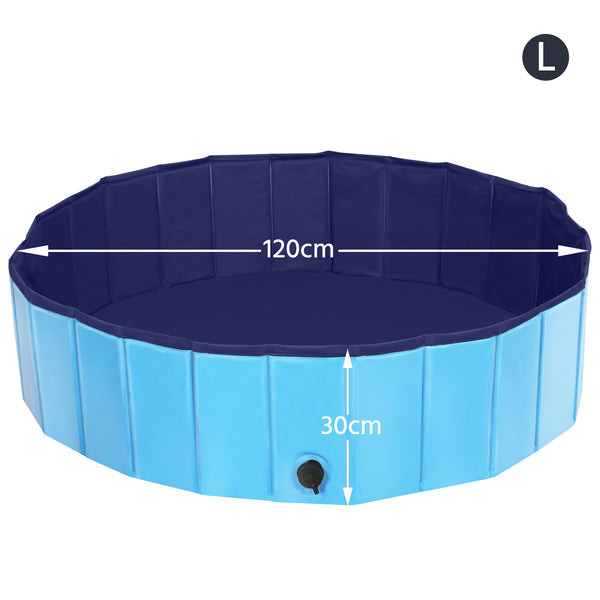 Costoffs Pet Pool Foldable Dog Swimming Pool, Pet Pool Portable Bathing Swimming Tub for Garden/Beach/Yard/Home, L/XL/XXL/XXXL, Blue/Grey/Black/Ocean Blue