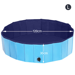 Costoffs Pet Pool Foldable Dog Swimming Pool, Pet Pool Portable Bathing Swimming Tub for Garden/Beach/Yard/Home, L/XL/XXL/XXXL, Blue/Grey/Black/Ocean Blue