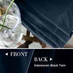 2pcs Premium Velvet Blackout Curtains – High-Quality Thermal Insulated Room Darkening Window Drapes, Light-Blocking Rod Pocket Curtains for Living Room Decor, Bedroom, Machine Washable Home Decorations