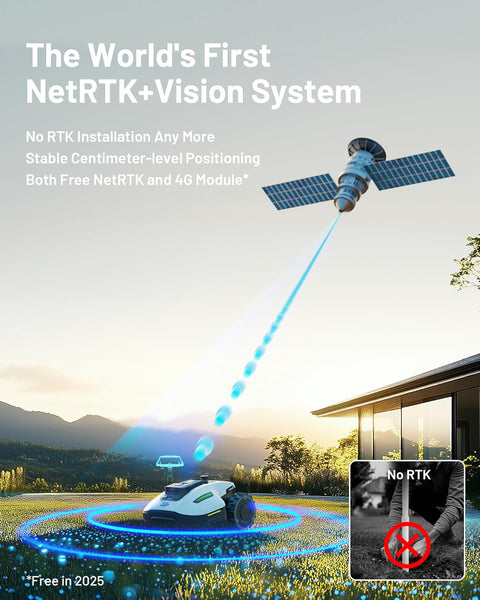 MAMMOTION YUKA Mini 500 Robot Lawn Mowe Perimeter Wire Free, Recommended for 500 ㎡, Maximum 700 ㎡,3D Al Vision, 45% Slope Capability, Automatic Mapping, Equipped with 4G Module