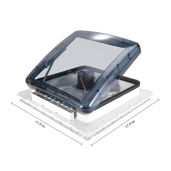 Roof Vent Fan Motorhome Fan Speed Intake Exhaust Automatic Level Permanent Reversible Fan with Crank Lift Smoke Lid