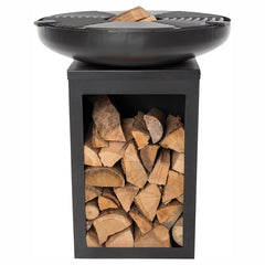 Redfire Mantanzas Wood Burning Fire Bowl with Grill and Wood Storage