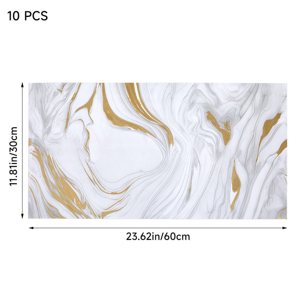 10/20/30/40PCS Marble Effect Tile Stickers 30x60cm - Self Adhesive PVC Wall Panels, Waterproof & Oil-Proof for Kitchen Backsplash, Bathroom & Bedroom Decor