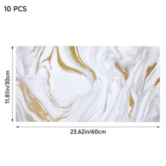10/20/30/40PCS Marble Effect Tile Stickers 30x60cm - Self Adhesive PVC Wall Panels, Waterproof & Oil-Proof for Kitchen Backsplash, Bathroom & Bedroom Decor