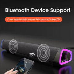 4D Computer Speaker Bar Stereo Sound Subwoofer Bluetooth Speaker for Macbook Laptop Notebook PC Music Player Wired Loudspeaker