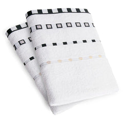 2x White Box Design Extra Large Bath Towels – 500 GSM Premium Hotel Quality Bath Sheet Towel Set | 75x150 cm | Soft & Absorbent Cotton Towels