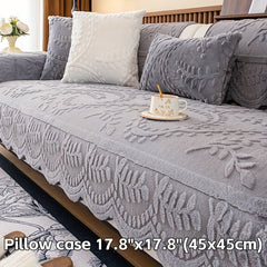 1pc Heavy-Duty Sofa Cover - Beige Floral & Leaf pattern, Non-Slip Couch Protector with Pet-Friendly One-Piece Design, Machine Washable for Living Room, Bedroom, Office - Fits Most Single/Double/Three/Four-Seater Sofas - Modern Home Decor, Sofa for Living
