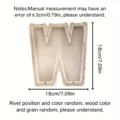 1 unique wooden letter jar - 26 creative A-Z letter storage containers, transparent design, birthday gift idea, home decoration, best friend gift, and functional holiday present.