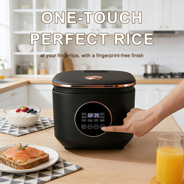 5L Digital Rice Cooker, 8 Cooking Functions with Steamer, Quick Rice, Porridge, Soup, 12H Timer & Auto Keep Warm, Non-Stick Electric Cooker for Home