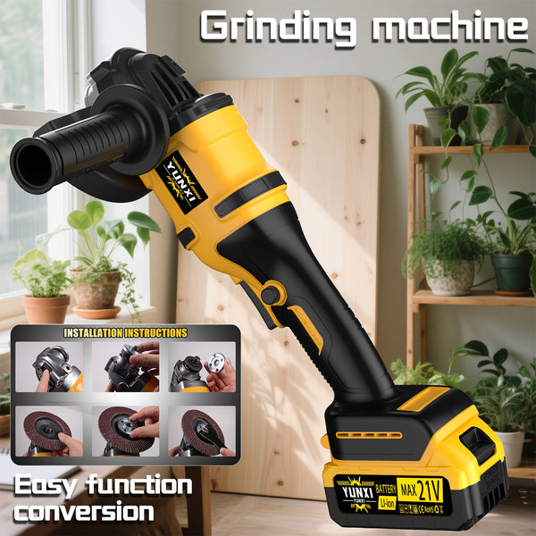 The New 2026 Angle Grinder Is Equipped with Two Lithium-Ion Batteries, a Fast Charger, And a Wireless Polishing Machine with a Complete Set of Accessories, Enhancing The Product'S Versatility And Ease of Use