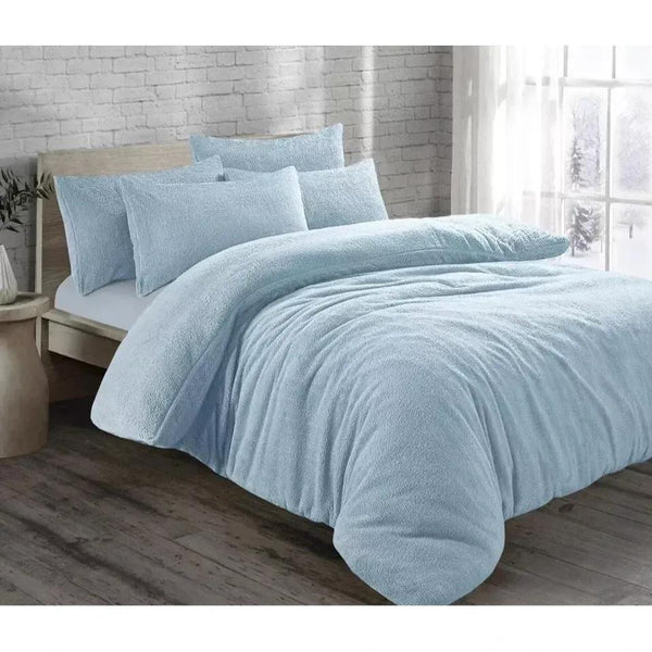 Teddy Fleece Duvet Cover with Pillow Case Thermal Warm Bedding Set