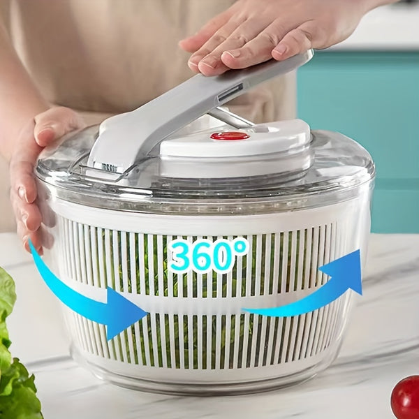 3L Salad and Vegetable Spinner Fast  Strainer Lettuce Washer and Dryer Kitchen Tool for Washing and Drying Vegetables and Fruits