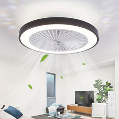 Remote-Controlled Ceiling Fan with Light, 20-Inch Slim Embedded Design, Iron Lampshade, 6-Speed, 4000 Lumens, 48W LED Fan Light, Smart Timer, Adjustable Brightness from 3000K to 6500K, Suitable for Dining Rooms And Living Rooms