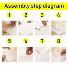 10pcs Clear Shoe Boxes Foldable Shoe Organiser Plastic Shoe Storage Box Transparent Drawer Stackable Storage Cabinet 31 x 20 x 11cm for Shoes File Dress or Toys Storage, Shoe Storage Organizer