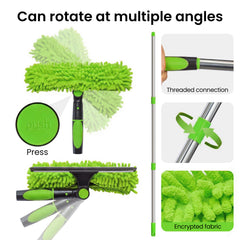 4M Window Squeegee Set Glass Cleaning Tool with Extension Poles & Washer for Indoor and Outdoor Use