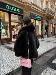 Faux Winter Warm Fashion Plush Top Short Coat for Women