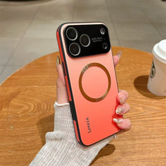 Phone Case - High-End Gradient Color Magnetic Glass Phone Case for Large Windows, Compatible with Iphone 17, 16, And 15 Pro Max, Featuring Wireless Charging And Complete Shock Resistance