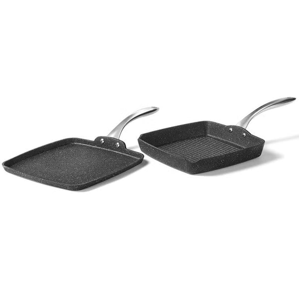 The Rock Grill Pan & Griddle Set, 2 Piece