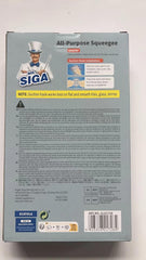 MR.SIGA Multi-Purpose Silicon Squeegee for Window, Glass, Shower Door, Car Windshield, Heavy Duty Window Scrubber, Includes Suction Hook, 10 Inch, Grey & Black, 1 Pack