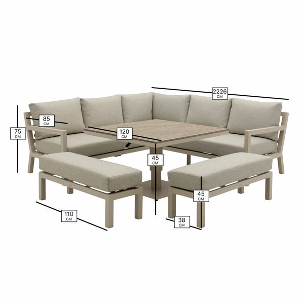 Bramblecrest Stowe 4 Piece Deep Seating Patio Set