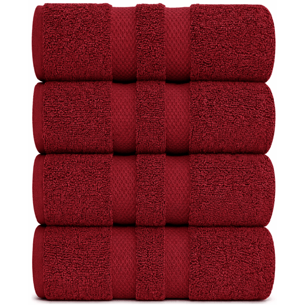 Pack of 4 Jumbo Bath Sheets Set 100% Egyptian Cotton (80x140 CM) Quick Dry 500GSM Highly Absorbent Soft Feel Bath Sheets XL Bathroom Towel Perfect for Daily Use