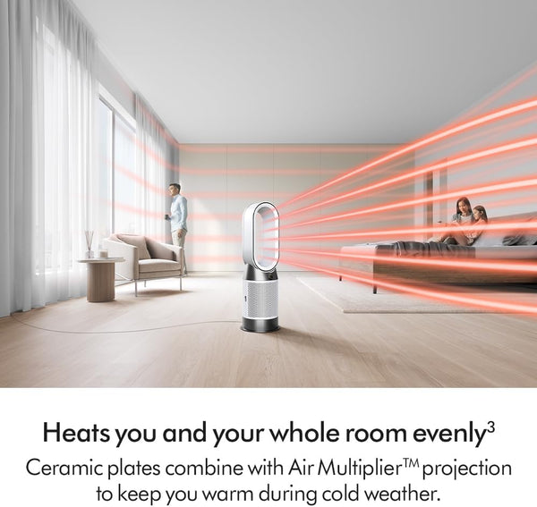 Dyson Purifier Hot+Cool HP1 Purifying Fan Heater, Heats and Cools (White/White)
