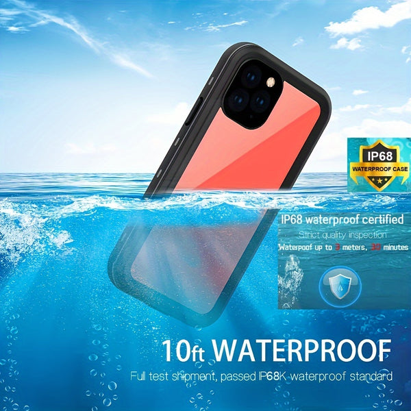 IP68 Waterproof 360° Full Body Case For iPhone 11 12 13 Pro Max Shockproof Dustproof Dirtproof Built-in Screen Protective Phone Case