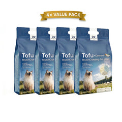 Multi-Buy Discounts, Premium Plant-based Cassava Tofu Mixed Cat Litter (2.3*1 Kg), Deodorizing Cassava Tofu Cat Litter - Clumping, Low Dust, Easy To Clean, Fast Clumping, Odor Control, Non-stick Bottom, Flushable, New Upgraded Formula, Long-lasting