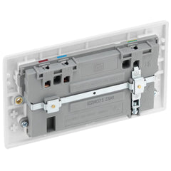 Masterplug Double 13A Switched Sockets with 15W USB a & 2X C Charger Ports, Pack of 2