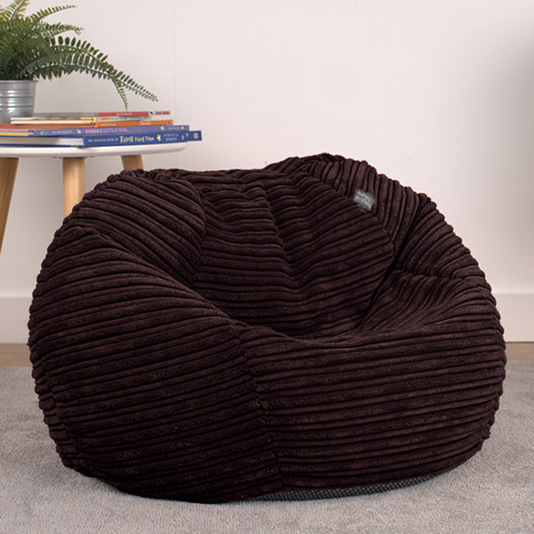 Corduroy Kids Bean Bag Chair with Filling Included - Lightweight Comfortable Beanbag Seat - Machine Washable Childrens Beanbag Furniture for Girls & Boys - 67 x 52cm