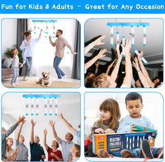 Reflex Challenge Catching Sticks Game Hand Speed Challenge Reaction Training Toy for Kids and Adults Glow in the Dark Stick Drop with 3 Adjustable Speeds Hand Eye Coordination Educational Gift