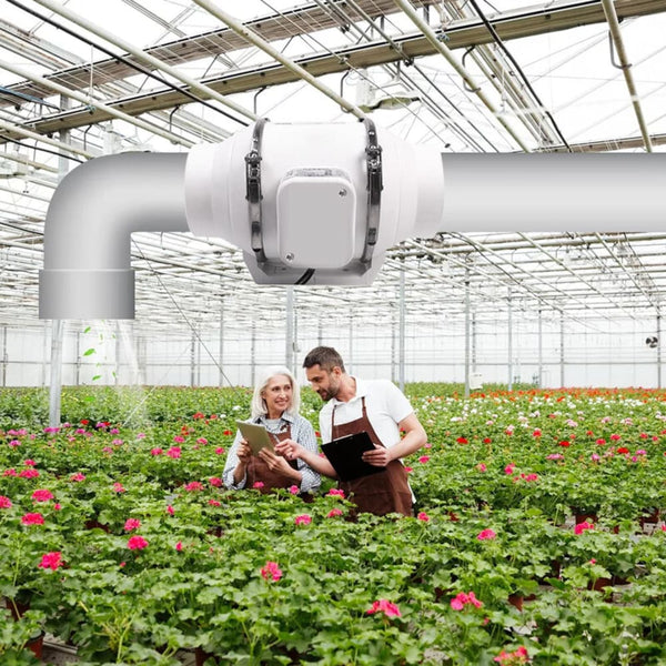 100mm Inline Extractor Fan, 220m3h Airflow Low Noise Ventilation Fan for Bathroom Shower Ceiling Loft, Duct Exhaust Fan with Ball Bearing Motor, 35W Vent Fan