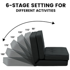 Folding Sofa Bed Adjustable Lazy Tatami Sofa Convertible Floor Couch 5 Levels Adjustable Backrest Lounge Chaise for Living Room Bedroom Guest Room