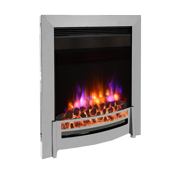 Flare Ember Inset Electric Fire in Chrome, 2Kw