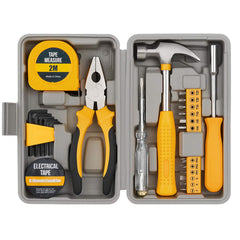Pink Home Repair Tool Kit - Portable Hand Tool Set with Hammer, Vise, Wrenches, Screwdrivers & More - Ideal for DIY Projects & Emergency Car Maintenance - Perfect Christmas Gift for Women, DIY Tool Kit | Stylish Pink Tools | Organized Tool Storage