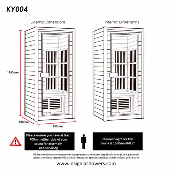 Insignia 1 Person Far Infrared Indoor Sauna