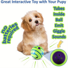 Engaging Giggle Ball Designed for Both Dogs And Cats - A Pet Puzzle Toy That Produces Distinctive Giggling Noises - Sturdy Chew Toy to Alleviate Boredom - Made from Safe Vinyl - Measures 12.95 cm, Without Battery