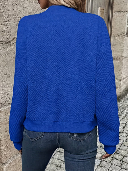 Solid Color Casual Zip-Up Cardigan Jacket