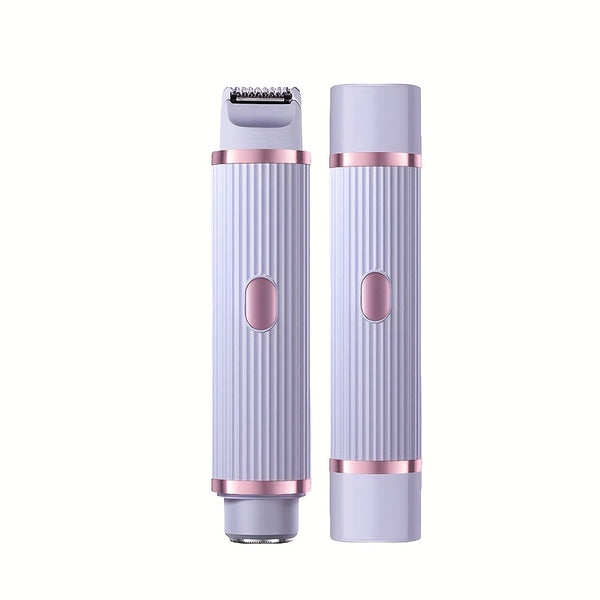 2-in-1 Women's Electric Shaver for Bikini, Eyebrows, Face, and Underarms Wet & Dry Trimmer