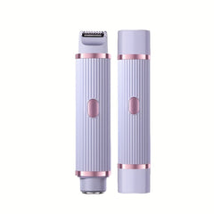 2-in-1 Women's Electric Shaver for Bikini, Eyebrows, Face, and Underarms Wet & Dry Trimmer