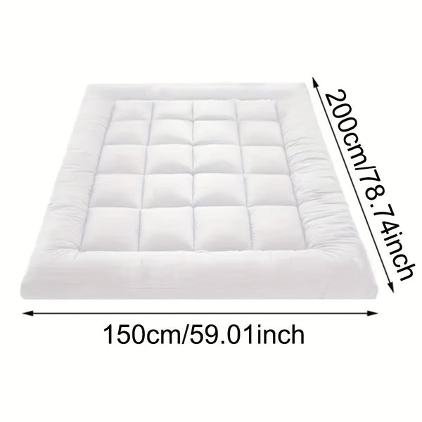 Super Soft 4Inch/ 10 Cm Deep Fill Mattress Topper Luxury Quilted Bed Pad With Elastic Corners Breathable, Durable, Machine Washable, Ideal For Single, Double, King Super King UK Bed Size