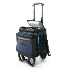 Titan 22.5 Litre (23.7 US Quart) 60 Can Cooler with All Terrain Cart in Navy