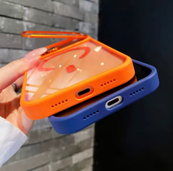 Luxury Clear Magnetic Phone Case Compatible with iPhone 17 Pro Max Shockproof Lens Protection Cover
