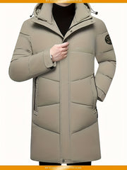 Pearson OBM Men's Long Hooded Windproof Thermal Insulated Padded Coat