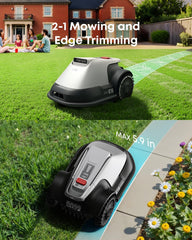 Eufy E15 Robot Lawnmower, No Boundary Wire, No RTK, No Signal Problems, Hands-Free Auto-Mapping, for Gardens up to 800 M², Truevision Technology, Precise Edge Trimming, Accurate Obstacle Avoidance
