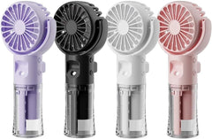 SJMR Portable Rechargeable Handheld Fan – 5-Speed Foldable Mini Fan. USB Powered for Home, Office, Travel, and Outdoor Use