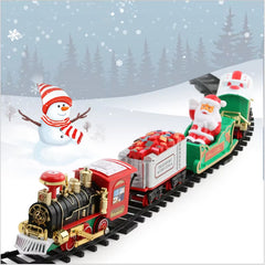 Electric Christmas Train Electric Sound and Light Hangable Christmas Tree Christmas Rail Car Christmas Gifts Children Toys